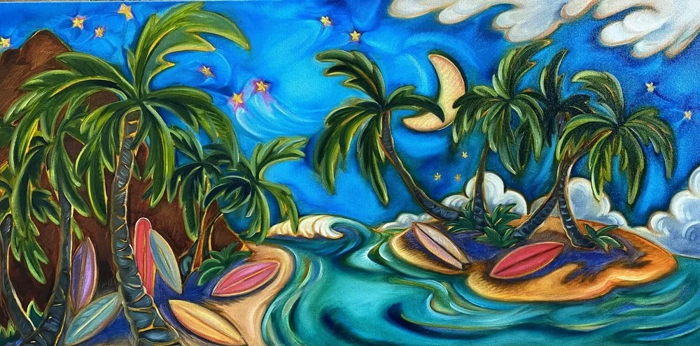 Just released! My first painting of the year - By MAUI artist Kim